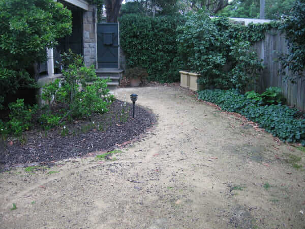 pavement before landscaping